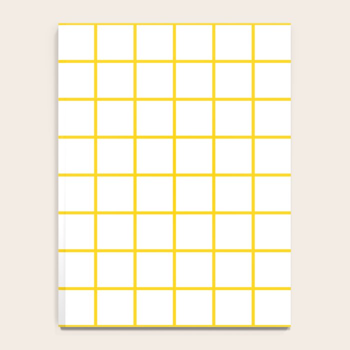 Grid Pattern Yellow Notebook Gallery Image 4