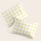 Grid Pattern Yellow Pillow Sham Gallery Image 3