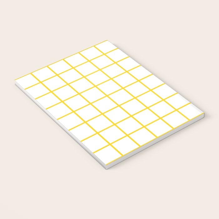 Grid Pattern Yellow Notebook Gallery Image 3