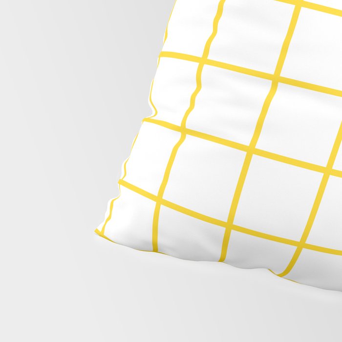 Grid Pattern Yellow Pillow Sham Gallery Image 4