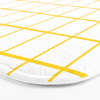 Grid Pattern Yellow Bath Mat Gallery Image 3