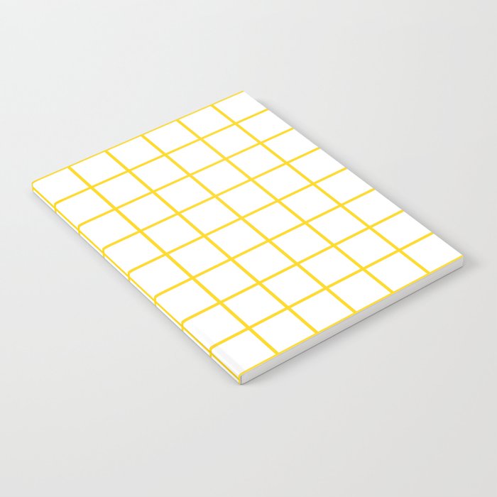 Grid Pattern Yellow Notebook Gallery Image 2
