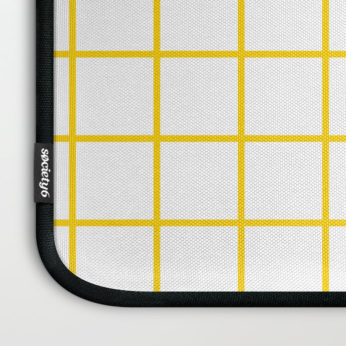 Grid Pattern Yellow Laptop Sleeve Gallery Image 3