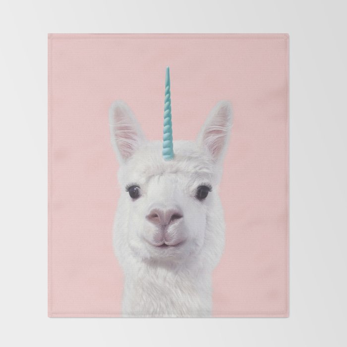 ALPACA UNICORN Throw Blanket Gallery Image 2