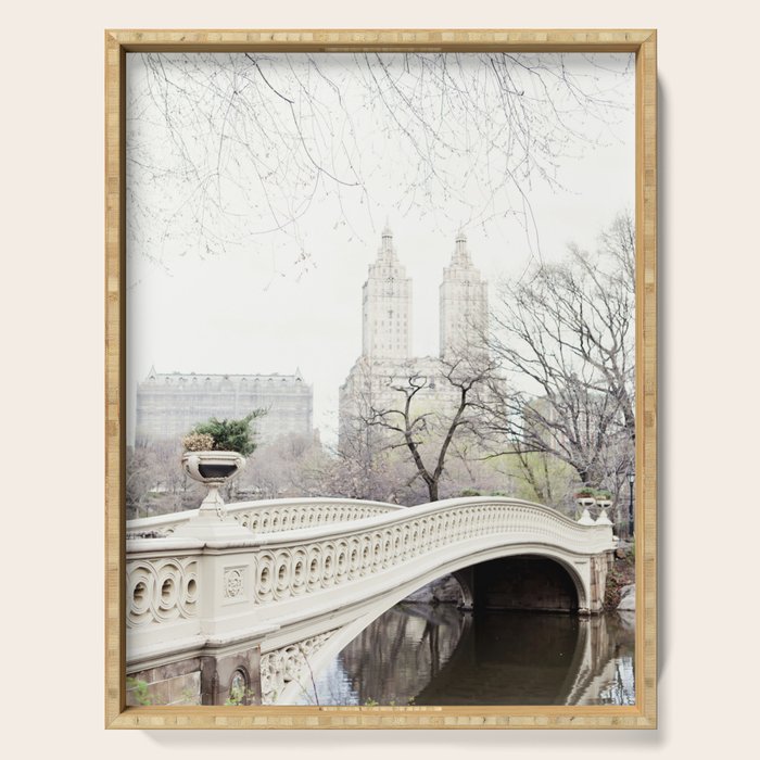 Bow Bridge in Central Park - Travel Photography, New York Serving Tray Gallery Image 1