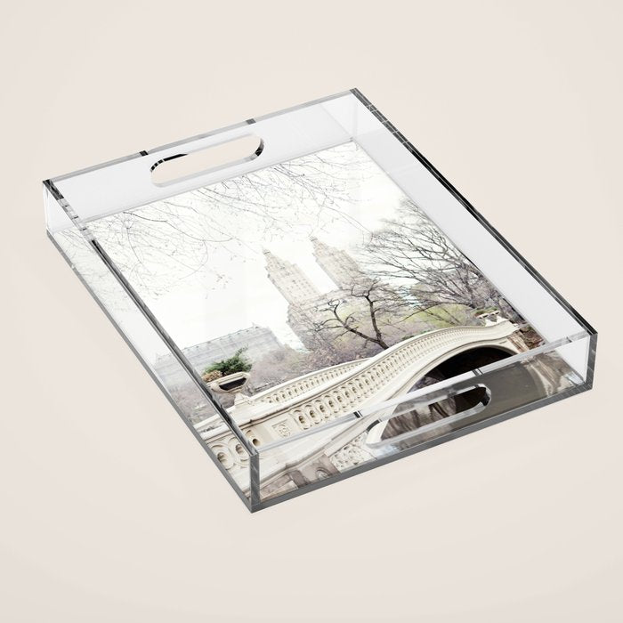 Bow Bridge in Central Park - Travel Photography, New York Acrylic Tray Gallery Image 1