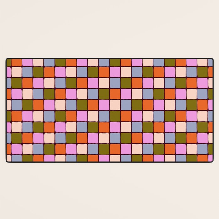 1970s Disco Dancefloor Checkerboard Pattern Desk Mat Gallery Image 3