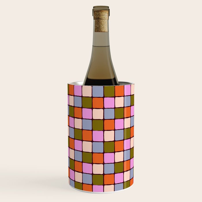 1970s Disco Dancefloor Checkerboard Pattern Wine Chiller Gallery Image 3