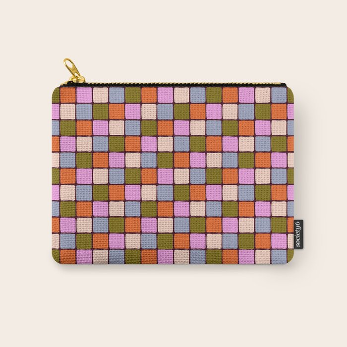 1970s Disco Dancefloor Checkerboard Pattern Carry All Pouch Gallery Image 1