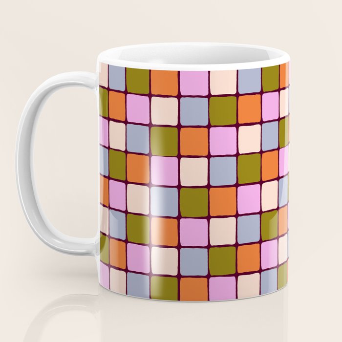 1970s Disco Dancefloor Checkerboard Pattern Coffee Mug Gallery Image 3
