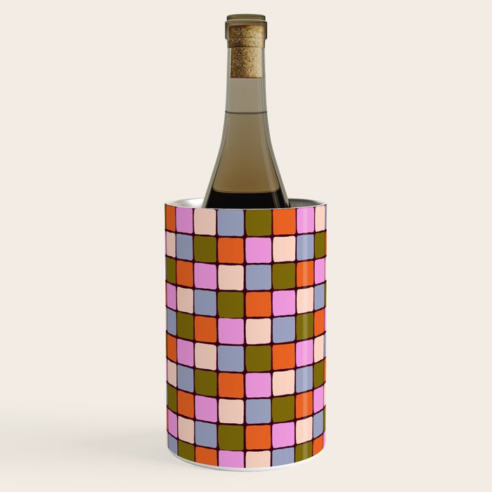 1970s Disco Dancefloor Checkerboard Pattern Wine Chiller Gallery Image 1