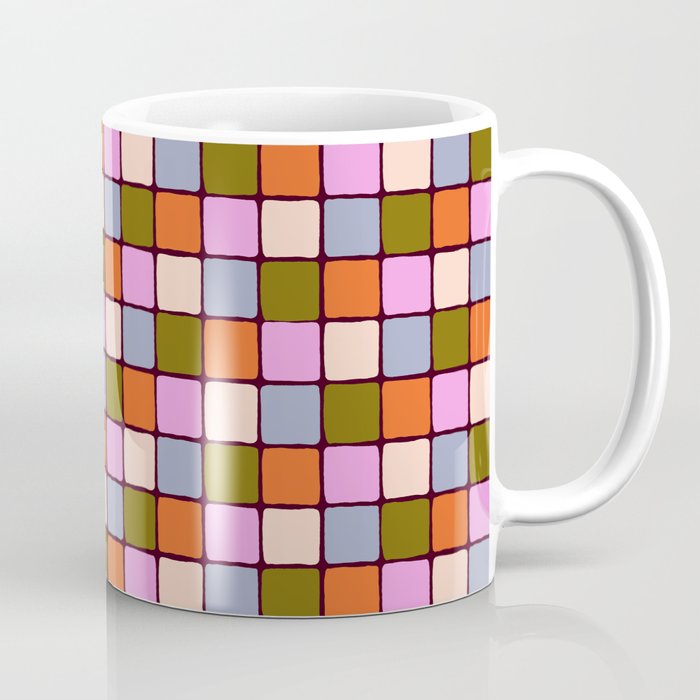 1970s Disco Dancefloor Checkerboard Pattern Coffee Mug Gallery Image 1