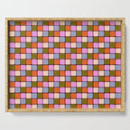 1970s Disco Dancefloor Checkerboard Pattern Serving Tray Gallery Image 1