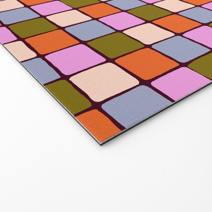 1970s Disco Dancefloor Checkerboard Pattern Welcome Mat Gallery Image 2
