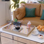 1970s Disco Dancefloor Checkerboard Pattern Serving Tray Gallery Image 2