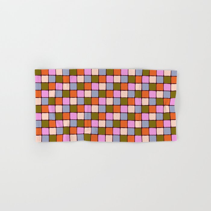 1970s Disco Dancefloor Checkerboard Pattern Bath Towel Gallery Image 1