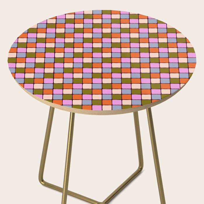 1970s Disco Dancefloor Checkerboard Pattern Side Table Gallery Image 2