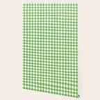 Green geometric plaid gingham pattern Wallpaper Gallery Image 2