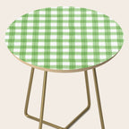 Green geometric plaid gingham pattern Side Table Gallery Image 2