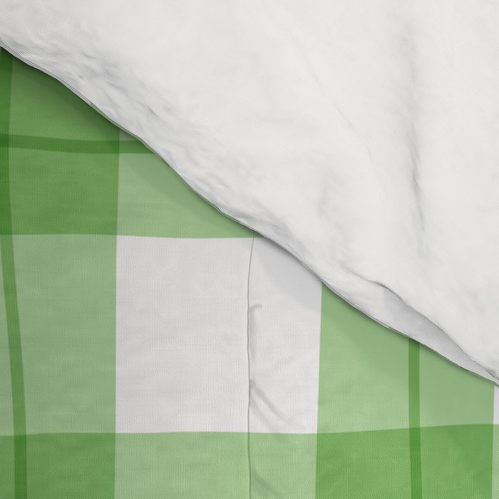 Green geometric plaid gingham pattern Comforter Gallery Image 4