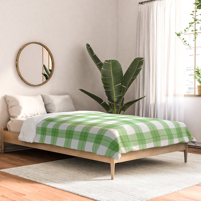 Green geometric plaid gingham pattern Comforter Gallery Image 2