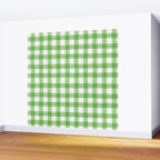 Green geometric plaid gingham pattern Wall Mural Gallery Image 2