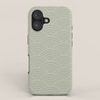 Waves (Linen Sage) iPhone Case Gallery Image 1