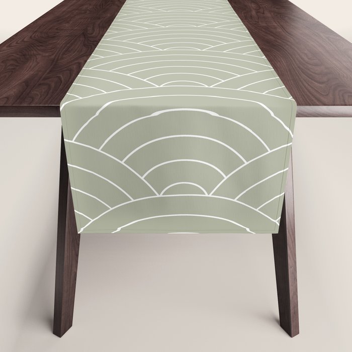 Waves (Linen Sage) Table Runner Gallery Image 1