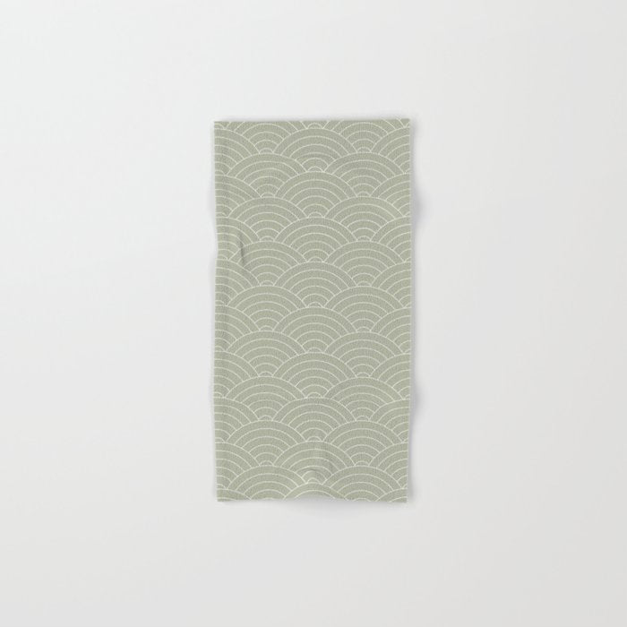 Waves (Linen Sage) Bath Towel Gallery Image 1