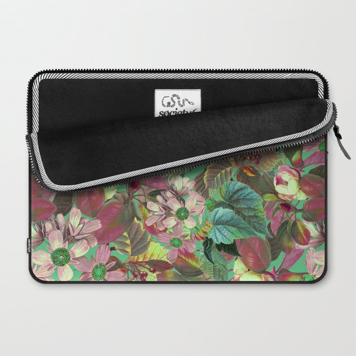 Multicolor Modern Floral Garden Laptop Sleeve Gallery Image 2