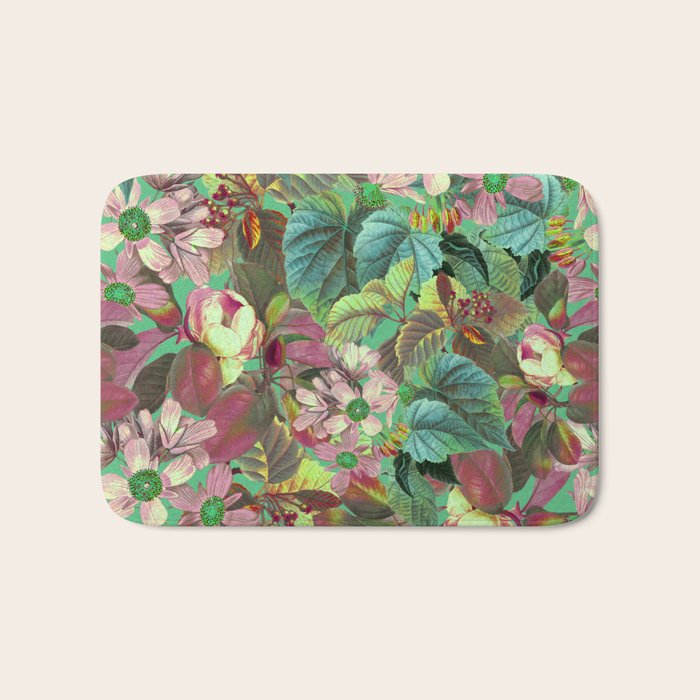 Multicolor Modern Floral Garden Bath Mat Gallery Image 1