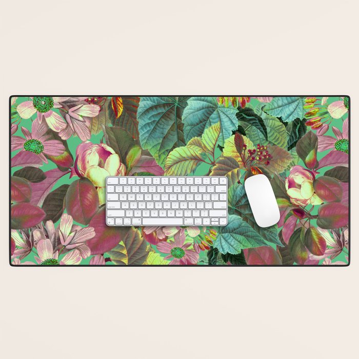 Multicolor Modern Floral Garden Desk Mat Gallery Image 1