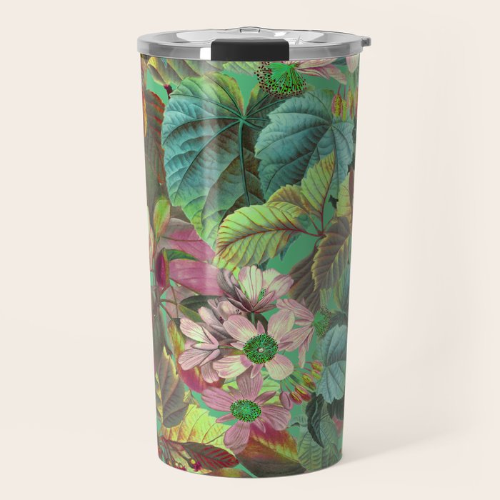 Multicolor Modern Floral Garden Travel Mug Gallery Image 1