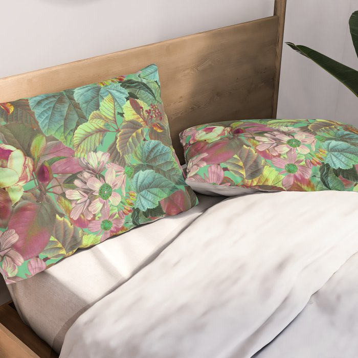 Multicolor Modern Floral Garden Pillow Sham Gallery Image 2