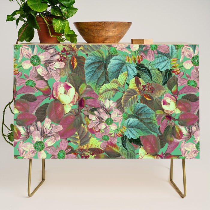 Multicolor Modern Floral Garden Credenza Gallery Image 1