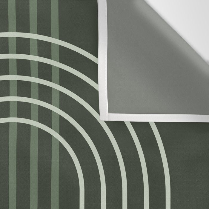 Geometric Lines Rainbow Abstract 5 in Forest Sage Green Wall Tapestry Gallery Image 3