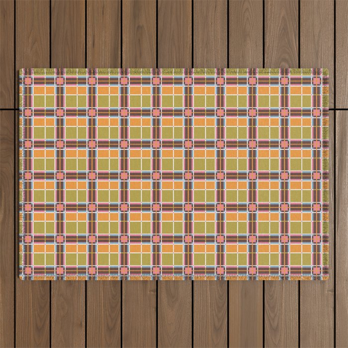 Bold Lines and Blocks Outdoor Rug