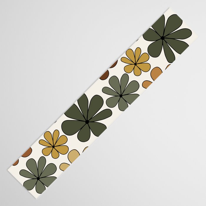 Retro Daisy Pattern Multicolor IX Table Runner Gallery Image 3