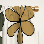 Retro Daisy Pattern Multicolor IX Window Curtain Gallery Image 2