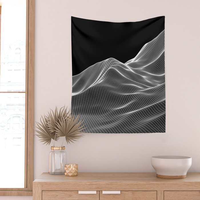 Digital Mountains Wall Tapestry Gallery Image 2