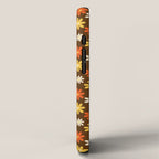 1970s flowers brown and orange iPhone Case Gallery Image 2