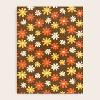 1970s flowers brown and orange Notebook Gallery Image 4