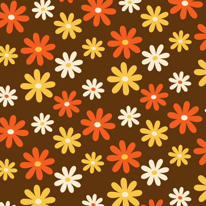 1970s flowers brown and orange Coffee Mug Gallery Image 2