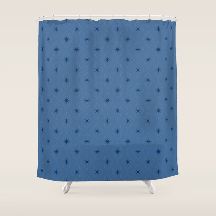 Midnight Moorish Tiles Shower Curtain Gallery Image 1