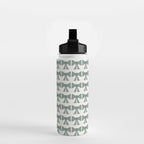 Vintage Bows II Green Water Bottle Gallery Image 2