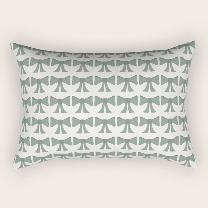Vintage Bows II Green Rectangular Pillow Gallery Image 1