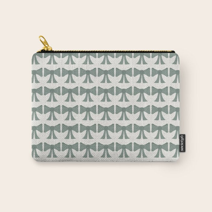 Vintage Bows II Green Carry All Pouch Gallery Image 1