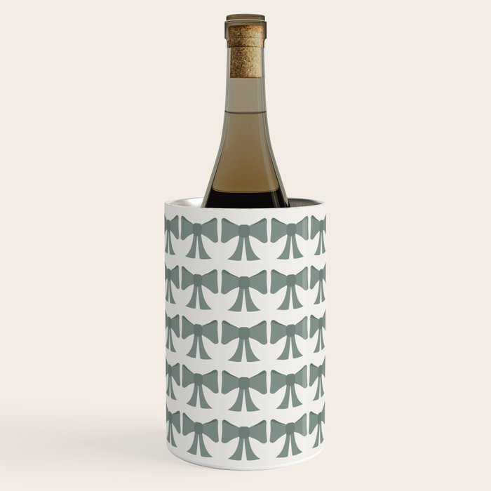 Vintage Bows II Green Wine Chiller Gallery Image 1