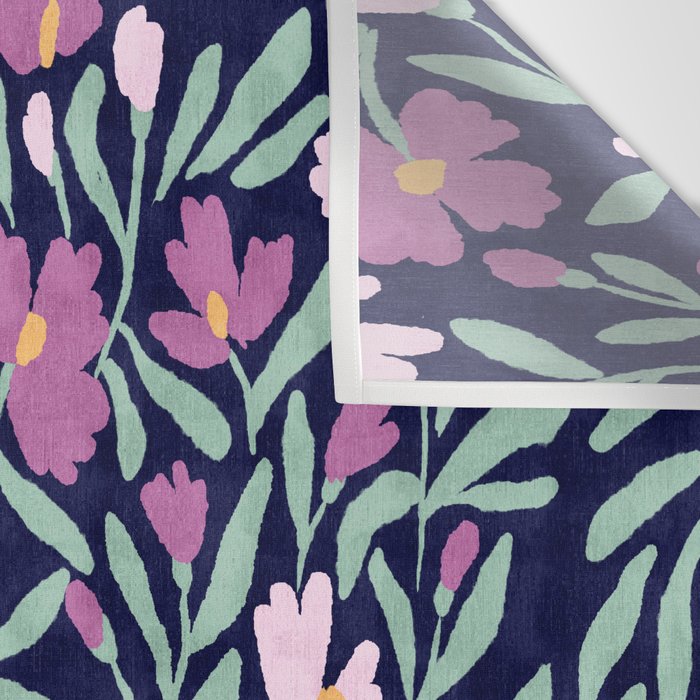 Pink Midnight Bloom Wall Tapestry Gallery Image 3