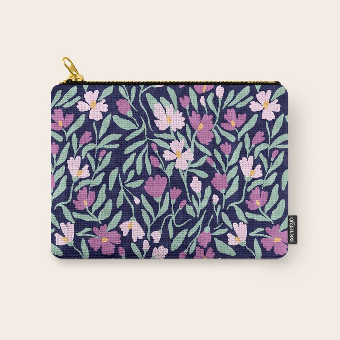 Pink Midnight Bloom Carry All Pouch Gallery Image 1